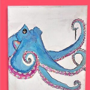 Colorful Octopus Canvas Art
